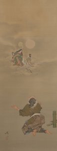 Vastaanotettu Takaisin kuuhun Palace-Taketori (Bambuleikkuri) sarjasta Twelve Aspects of the Moon tekijältä Tsukioka Yoshitoshi