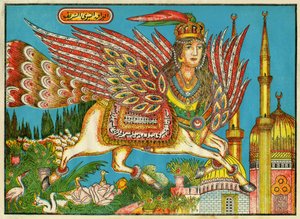 Al-Bourak (Al Bourak) (Buraq, Bouraq, Burak), hevossiipi naisen pään ja riikinkukon hännän kanssa, jolla Muhammed matkusti arkkienkeli Gabrielin ohjaamana yöllä Mekasta Al-Aksaan. Suosittuja kuvia, Tunisia