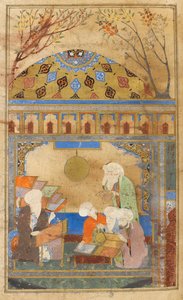 Nasireddinin observatorio Meragassa. Nasireddin Tusi (k. 1274) ja neljä miestä, jotka perustivat observatorion. tekijältä Turkish School