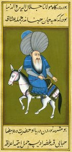 Nasreddin Hodja ratsastaa hevosellaan taaksepäin tekijältä Turkish School