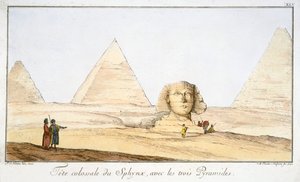 "Suuri sfinksi ja kolme pyramidia", 1700-luku tekijältä Tuscher Hafniae