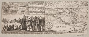 Komeetta, joka ilmestyi Grossvardeinissa, Sibenbürgenissä 14. joulukuuta 1660, sekä oma kartta lähellä Hampuria myrskyn aikana 4. tammikuuta 1661 tekijältä Ubekendt