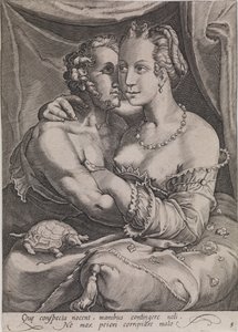 Kosketus tekijältä Ubekendt efter Jan Saenredam efter Hendrick Goltzius
