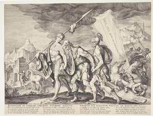 Sokea Saul johti Damaskokseen tekijältä Ubekendt efter Philips Galle efter forlæg af Maarten van Heemskerck