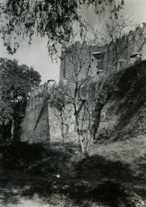 Lady Mary of Zionin kirkon ulkoseinä, Axum, Etiopia, valokuvaaja Ugo Monneret de Villard. tekijältä Ugo Monneret de Villard
