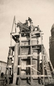"Gattamelata"-hevosmonumentti kunnostetaan Padovassa ensimmäisen maailmansodan aikana