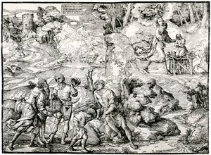 Abrahamin uhri, 1516-1518, 1937 tekijältä Ugo da Carpi