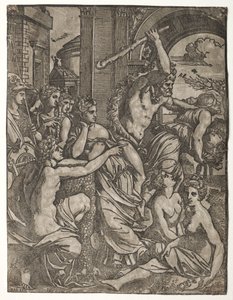 Hercules Driving Envy from the Temple of the Muses, 1522-24. tekijältä Ugo da Carpi