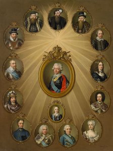 Kustavilainen perhe, n. 1785