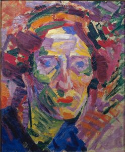 Futurismi: "" Naisen muotokuva" tai "" Kreivitär Casanovan muotokuva"" Umberto Boccionin (1882-1916) maalaus tekijältä Umberto Boccioni