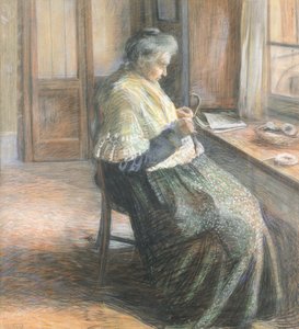 Äidin muotokuva ikääntyneestä naisesta tekijältä Umberto Boccioni