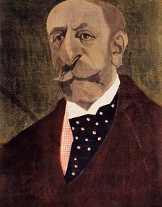 Muotokuva ranskalaisesta säveltäjästä, pianistista ja urkurista Charles Camille Saint-Saensista tekijältä Umberto Brunelleschi