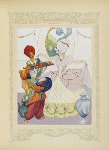 Täytimme altaat, tarjoilimme hänelle hedelmiä ja hillopurkkeja, kuvituksen "Contes du Temps Jadis" tai "Tales from Times Past", s. 56 tekijältä Umberto Brunelleschi