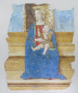 Hoitava Madonna, 1500-luvun alku, Baldo de Sarofini da Perugia  (puulle siirretty fresko)