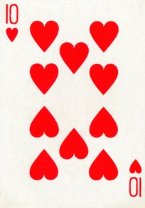 10 of Hearts Goodall & Son Ltd.:n pelikorttipakasta, vuodelta 1940 tekijältä Unbekannt