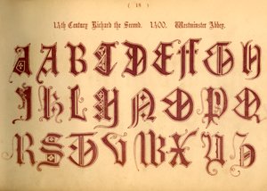 1300-luku. Richard Toinen. 1400. Westminster Abbey, 1862 tekijältä Unbekannt