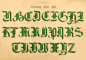 16. vuosisata. Gotiikka. MS, 1862 tekijältä Unbekannt