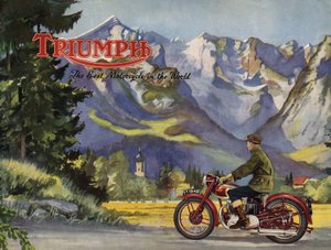 1948 Triumph 5T speed twin -esite. tekijältä Unbekannt