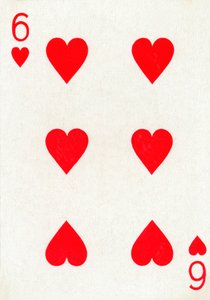 6 of Hearts Goodall & Son Ltd.:n pelikorttipakasta, vuodelta 1940 tekijältä Unbekannt