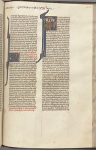 74. Fol. 463r, Apostolien teot, historiallinen alkukirjain P, Ascension, n. 1275-1300. tekijältä Unbekannt