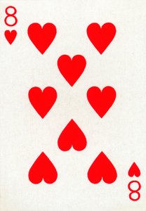 8 of Hearts Goodall & Son Ltd.:n pelikorttipakasta, vuodelta 1940 tekijältä Unbekannt