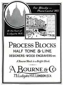 A. Bourne & Co. Advert - Process Blocks, 1919 tekijältä Unbekannt