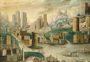 Fantasian kaupunki, 1800-luvun puoliväli. tekijältä Unbekannt