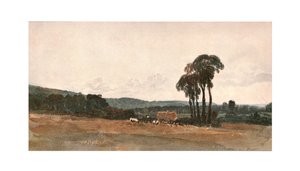 Sadonkorjuukohtaus - luonnos ulkona, c1900. tekijältä Unbekannt