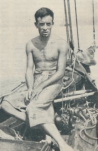 Moderni Ulysses. Gerbault kuvattiin Suvassa Fidžin saarilla, 1936 tekijältä Unbekannt