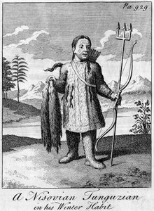 Nisovialainen tunguzilainen talvitottumuksessaan, 1700-luku tekijältä Unbekannt