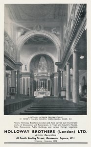 Merkittävä sisustuskoristelu St. Peters Italian kirkossa, 1933 tekijältä Unbekannt