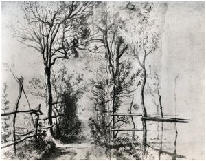 Puiden reunustama polku, c1620-1625 1958 tekijältä Unbekannt
