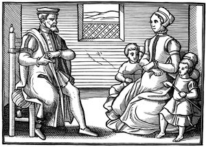 Puritaaninen perhe, 1563 tekijältä Unbekannt