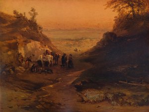 Kalliorotko, hahmoja ja hevosia, 1848, 1938 tekijältä Unbekannt