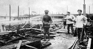 Tuli tuhosi vankileirin Saksassa, ensimmäinen maailmansota, 1915 tekijältä Unbekannt