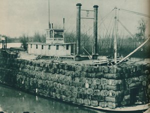 Täysi puuvillaa nousee usein korkealle Mississippi-höyrylaivojen kansille, 1937 tekijältä Unbekannt