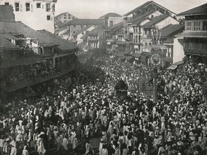 Suuri syntyperäinen kulkue, Bombay, Intia, 1895. tekijältä Unbekannt