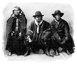 Ryhmä araukalaisia, Chile, Argentiina, 1895 tekijältä Unbekannt