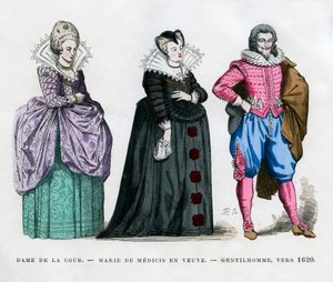 Hovinrouva, Marie de Medici leskenä ja herrasmies, c1620 1882-1884 tekijältä Unbekannt