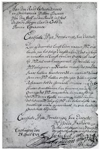 Hollannin Itä-Intian yhtiön kirje Willem Adriaan van der Stelille, 1700-luku 1931 tekijältä Unbekannt