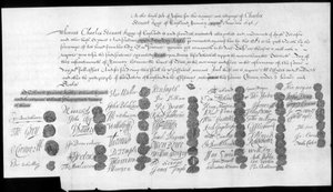 Kirje Charles Stuartista, Bonnie Prince Charliesta, 1700-luku tekijältä Unbekannt