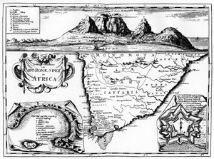Etelä-Afrikan Hyväntoivon niemen kartta, 1719 1931 tekijältä Unbekannt