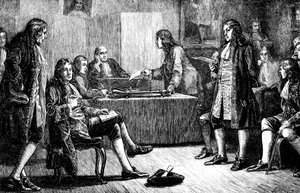 Royal Societyn kokous Crane Courtissa, Fleet Street, Lontoo, 1700-luku 1880 tekijältä Unbekannt