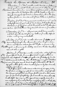 Sivu John Newtonin päiväkirjasta, 1750-1754 1965 tekijältä Unbekannt