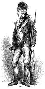 Todellinen amerikkalainen kiväärimies, c1776-1780 c1880 tekijältä Unbekannt