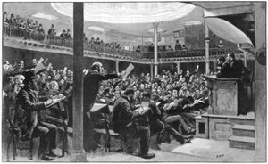 Siirtomaavillan myynti villapörssissä, Coleman Street, Lontoo, 1889 tekijältä Unbekannt