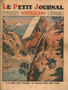 Ajoneuvo putoaa Isere-jokeen onnettomuuden jälkeen vuonna 1930. tekijältä Unbekannt