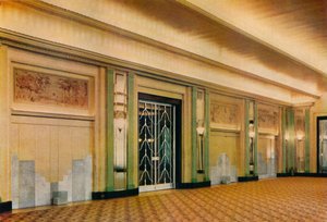 Näkymä Claridges-hotellin uudesta juhlasalista, jonka on suunnitellut Oswald P. Milne, 1933 tekijältä Unbekannt