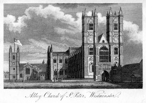 Abbey Church of St Peter, Westminster, Lontoo, 1805 tekijältä Unbekannt