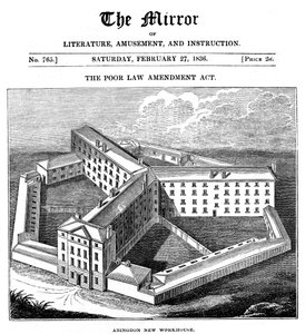 Abingdon Workhouse, Oxfordshire, rakennettu Abingdon Unionille, 1836 tekijältä Unbekannt